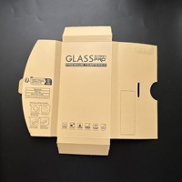 Boîte d'emballage de protection d'écran en papier kraft au détail en verre trempé pour téléphone portable