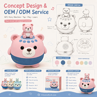 Machine à histoires éducative NFC pour enfants, cartes NFC interactives pour lecteur MP3, audio sans écran pour tout-petits et enfants, matériau ABS
