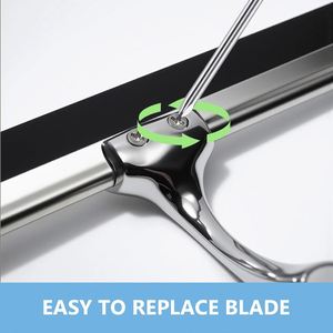 Stainless Steel Eco-Friendly Shower Squeegee with Long Handle and Extension Pole for Window Glass Floor & Car Use - Product Image 4