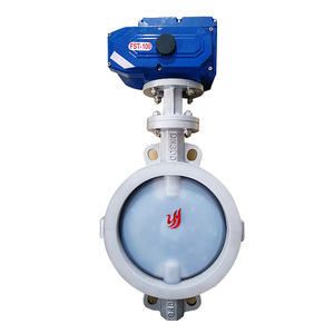 Vanne papillon à joint souple en PTFE avec actionneur électrique pour milieux corrosifs et applications acides et alcalines faibles - Product Image 4