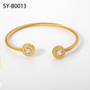 ชุดกำไลข้อมือทอง 14k ชุบทองเหลืองสำหรับผู้หญิง ขายส่ง - ดีไซน์แฟชั่นล่าสุด - Product Image 5
