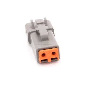 2 Pin DTP06-2S Deutsch tự động điện màu xám kết nối