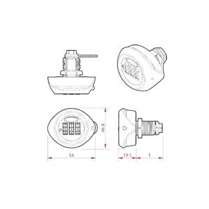 Cerradura de combinación sin llave de diseño conciso de alta precisión, contraseña de Material de aleación de Zinc antirrobo para seguridad de casilleros - Product Image 5