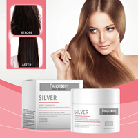 Masque capillaire argenté personnalisé en usine, best-seller, réparation rapide en 60 secondes, neutralise les cheveux gris, anti-frisottis