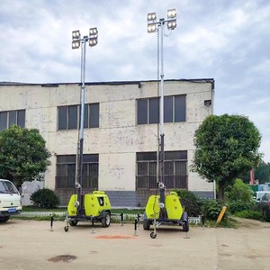 Generador diésel eficiente con torre de luz LED Telescópico 4M-9M Elevador para sitios industriales Remolque montado - Product Image 6