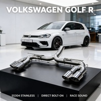 Silencieux d'échappement arrière SS304 pour Volkswagen Golf 7R 7.5R MK7R 2.0T EA888 2014-2020, à quatre sorties, montage direct, haute performance, course