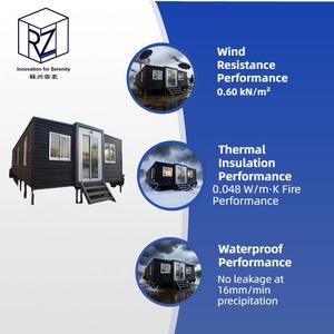 منزل حديث قابل للتوسيع بغرفتي نوم بنمط خشبي فولاذي، تصميم وحدات مقاوم للماء، شقة للاستخدام الخارجي، فندق، فيلا فاخرة - Product Image 4