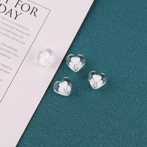 Perles acryliques transparentes en forme de cœur pour la fabrication de bijoux, accessoires de bricolage, printemps 2024, origine Yiwu - Product Image 4