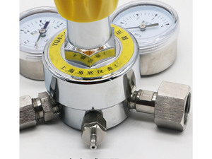 วาล์วลดความดันออกซิเจน YQY-12มาตรวัดลดความดันก๊าซอะเซทิลีนไนโตรเจนอาร์กอนทองแดงทั้งหมด - Product Image 2