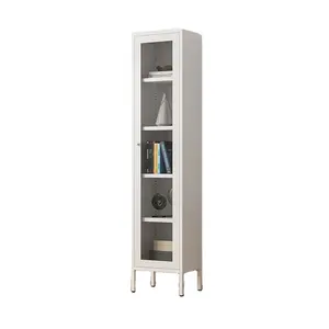 Steel glass door storage cabinet study book storage display shelf cabinet