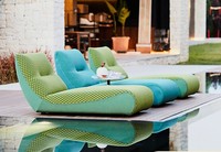 Mobilier moderne d'extérieur pour balcon Fauteuil inclinable impérial concubine Canapé-lit simple pour pause déjeuner Internet