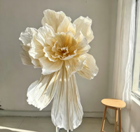 Décoration florale géante en papier pour mariages, maisons, événements et usines de décoration, personnalisable, OEM indépendant