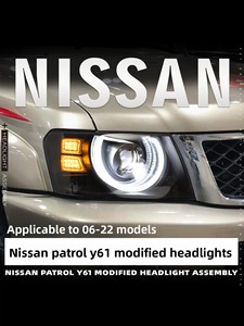 Pour Nissan Patrol Y61 2005-2022, ensemble de phares à LED modifiés <span class=keywords><strong>12V</strong></span> avec feux de jour, clignotants, feux de route et de croisement - Product Image 5