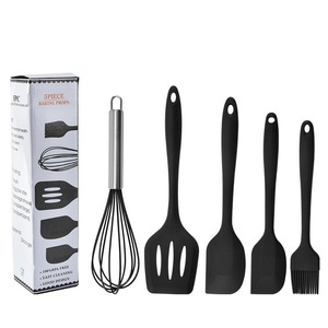 5 Piece Silicone Baking Tools Set With Whisk Spatula Scraper Brush For Kitchen Cooking - Product Image 5
