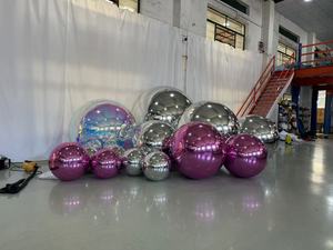 Bola Cermin Tiup Emas dan Perak, Bola Besar Berkilau, Bola Cermin/Sfera Tiup Fantastis untuk Acara dan Promosi - Product Image 6