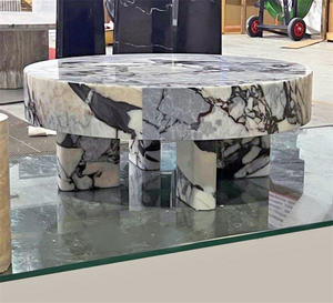Modern lüks Galaxy mavi mermer sehpa büyük Plinths özelleştirilebilir boyut ve şekil oturma odası mobilya merkezi tabloları - Product Image 4