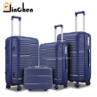 Usine de fabrication de bagages sur mesure OEM, ensembles de bagages à main tendance en PP avec doublure en polyester, légers et imperméables, valises à roulettes