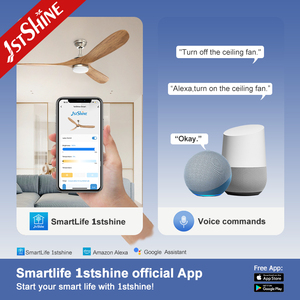 1stshine ventilador de teto LED 220V ventilador de techo com luz ventilador de teto wifi personalizado