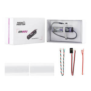 Receptor RadioMaster ER8GV ELRS de 8 Canales PWM con Giroscopio TCXO, Antena Dual, Largo Alcance, Rendimiento Confiable para Modelos RC de Ala Fija - Product Image 6