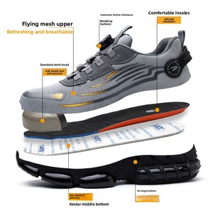 <span class=keywords><strong>Scarpe</strong></span> antiforatura Anti-puntura da <span class=keywords><strong>uomo</strong></span> con punta in acciaio resistente all'usura manopola con lacci per uso industriale primavera estate - Product Image 3