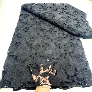 Tela de Encaje Africana de Lujo, Soluble en Agua, con Lentejuelas, Color Borgoña, 5 Yardas, Bordado de Alta <span class=keywords><strong>Calidad</strong></span> para Fiestas y Bodas - Product Image 2