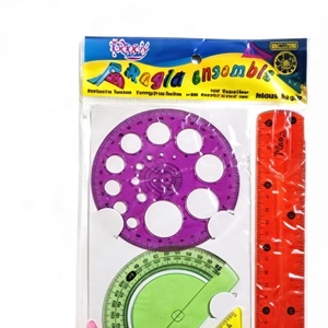 Juego de Reglas de Plástico de Alta Calidad para Material Escolar, 5 Piezas, Juego de Reglas Profesionales de Matemáticas y Geometría, Novedad 2026 - Product Image 6