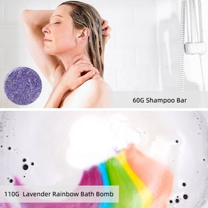 Donne di lusso Spa cura del corpo aromaterapia candele di cera di soia naturale Shampoo Bar doccia a vapore arcobaleno bagno bomba bagno <span class=keywords><strong>Set</strong></span> regalo - Product Image 6