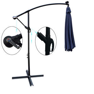 Parasol Offset para exteriores, sombrilla romana Cantilever, para <span class=keywords><strong>playa</strong></span>, gran patio, sombrilla colgante para jardín - Product Image 4