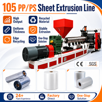 Machine d'occasion à haute vitesse pour l'extrusion de feuilles PP/PS, extrudeuse plastique monovis, ligne de production pour la granulation de filaments jetables