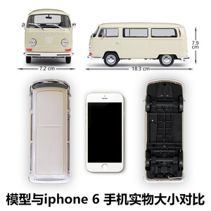 WELLY Modèle de voiture en plastique et alliage à l'échelle 1/<span class=keywords><strong>24</strong></span> pour Volkswagen T2 <span class=keywords><strong>BUS</strong></span> Van 1972, simulation - Product Image 2