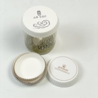 Impression personnalisée Nom de Bande Slogan Logo Rond Hôtel Papier Tasses À Thé Couvercle Couvercle Jetable Gobelet En Papier Couvercle En Verre