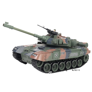Char de combat RC à l'échelle 1:18, 2,4 GHz, nouveau modèle d'armée avec tourelle rotative, kit en plastique, char RC électrique avec piles - Product Image 3