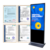 Pantalla Vertical de 50 Pulgadas 4K para Cartelería Digital Portátil con Software Android Táctil IR Reproductor de Publicidad Pantalla LCD para Centro Comercial