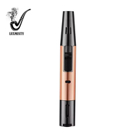 Portable Métal Gonflable Briquet Coupe-Vent Injection Directe Recharge Flamme De Gaz pour BBQ Cigares Laser Logo Cuisine Allumeur Briquets