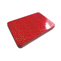 Boîte en métal carrée gaufrée pour emballage cadeau de luxe, design haut de gamme, conteneur métallique décoratif, alimentaire et durable