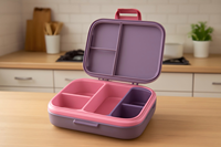 Japanische Bento-Box im Tiffin-Stil aus ABS-PP-Kunststoff für Kinder, Schulessenbox mit 3+ Fächern, auslaufsicher, BPA-frei, lebensmittelecht