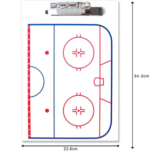 35*25cm Dry-Erase Coaching <strong>Board</strong>. Hockey Print on One Side, Perfect for Coaches &amp; <strong>Athletes</strong> - Product Image 1