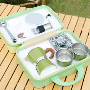 Cafetière espresso personnalisée à poignée en <span class=keywords><strong>grain</strong></span> de bois de style italien, cafetière à moka en aluminium - Product Image 2