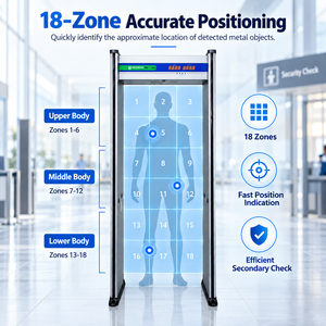 Detector <span class=keywords><strong>de</strong></span> Metales <span class=keywords><strong>de</strong></span> 18 Zonas <span class=keywords><strong>de</strong></span> Alta Sensibilidad, Puerta <span class=keywords><strong>de</strong></span> Seguridad, Detector <span class=keywords><strong>de</strong></span> Metales para la Seguridad Escolar - Product Image 5