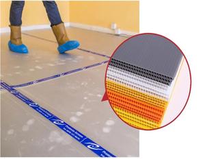 ورقة حماية بلاط الأرضيات المموج pp المقاومة للماء 4x8 أسود - Product Image 3
