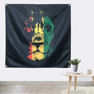 Bandera de Jamaica con León Rasta <span class=keywords><strong>Reggae</strong></span>, Poliéster, 3x3 Pies, para Colgar en la Pared, 4 Ojales, Bandera Personalizada para Interiores, Música Rock - Product Image 6