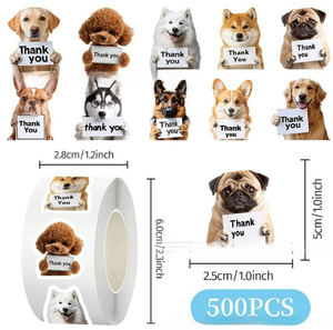 Adesivi di ringraziamento per cani e gatti - Adesivi carini e divertenti per confezioni, regali e altro ancora - Product Image 2