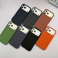 Nouvelle coque de téléphone en cuir PU magnétique avec texture TechWoven pour iPhone 17 Pro Max, protection anti-rayures pour téléphone portable
