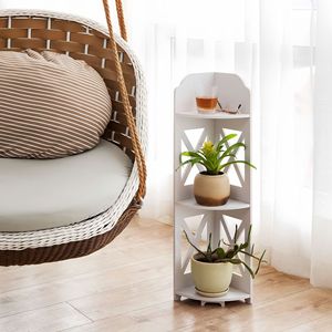 <b>Corner</b> Shelf 3 Tier Floor Standing <b>Storage</b> <b>Unit</b> For Kitchen Bedroom Living Room - Product Image 2