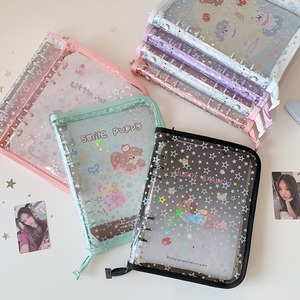 Promotional Cartoon Stars PVC Planner Binder A5 Transparent Loose-<b>Leaf</b> Organizer With Stars Print Kawaii Style - Product Image 1