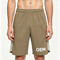 Shorts de sport d'été pour hommes, taille mi-haute, séchage rapide, respirant, élastique, 90 % polyester, 10 % élasthanne, 135 g/m², faible MOQ, OEM