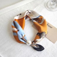 Neue Dünne Halskette mit Magnetverschluss im Vintage-Stil, Sommerlicher Polyester-Damenschal für Business und Dekoration