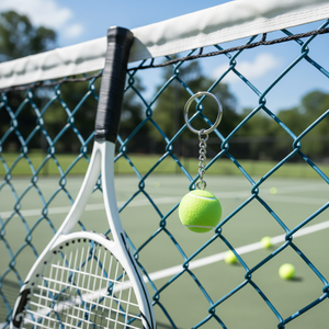 Porte-clés Mini Balle de Tennis Vert – Accessoire Sportif au Design Attrayant - Product Image 3