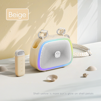 Nouvelle Enceinte Karaoké Portable Mini C22 pour Enfants avec Double Micro et Lumières LED RGB Colorées – Idéale pour Cadeaux de Fêtes, Jouets pour Enfants, Promotions en Centre Commercial