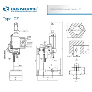 BANGYE DZ Single-Column Series Fully Automatic Small Desktop <strong>Punch</strong> Press Pneumatic Punching <strong>Machine</strong> 220V 0.75KW - Product Image 3